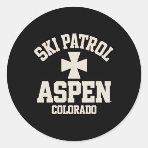 Adesivo Patrulha de Esqui Aspen Colorado Esqui e Snowboard