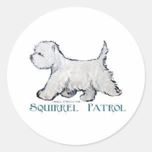 Adesivo Patrulha do esquilo de Westie