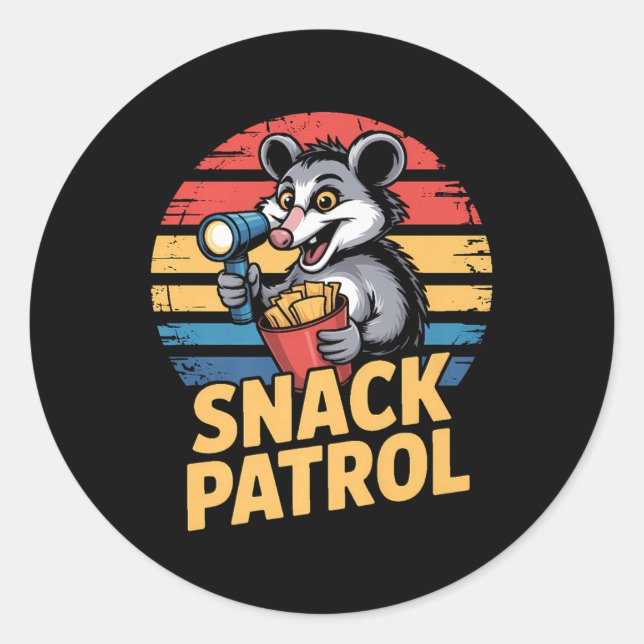 Adesivo Patrulha Possum Snacks Com Lâmpada De Lâmpada E Ch (Frente)