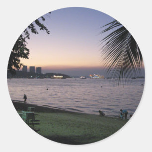 Adesivo Pattaya Beach Sunset... Chonburi, Tailândia