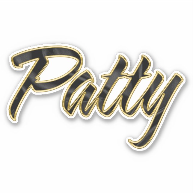 Adesivo Patty black gold Lettering Aufkleber Sticker (Frente)