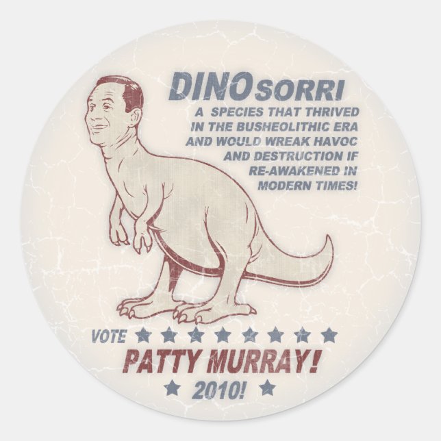 Adesivo Patty Murray v Dino Sorri (Frente)
