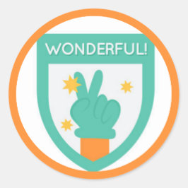 Adesivo Pau clássico redondo para estudantes universitário