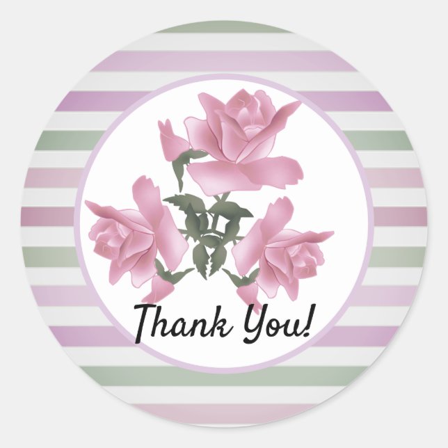 Adesivo Pau-colante redondo clássico de padrão delicado co (Frente)