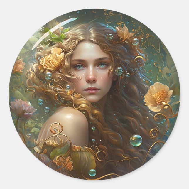 Adesivo Pau com uma design de sereia fantástica (Frente)