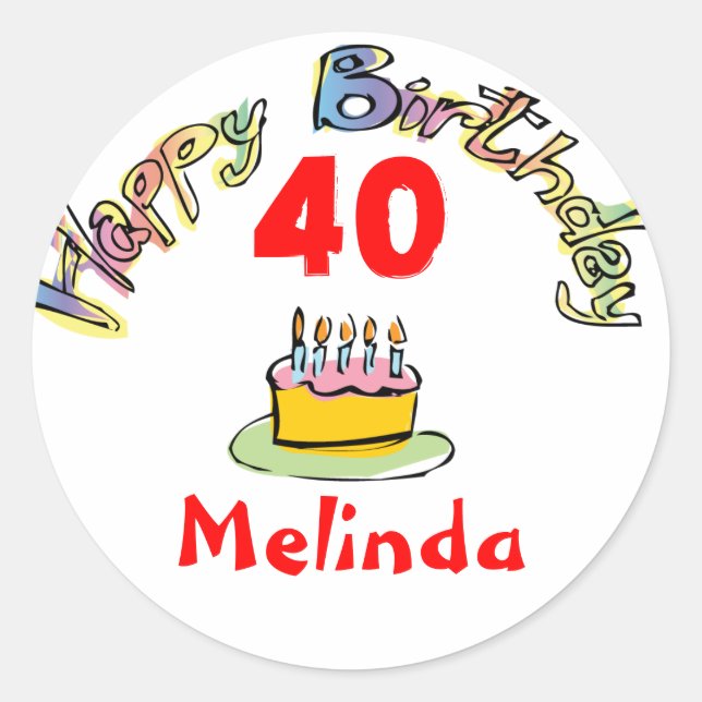 Adesivo Pau de aniversário feliz (Frente)