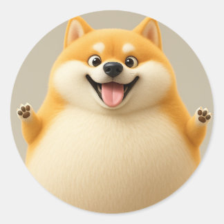 Adesivo Pau de Cachorro Feliz Chubby
