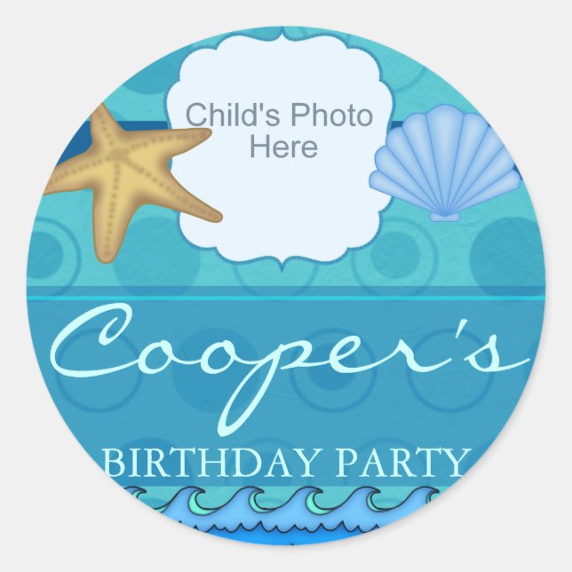 Adesivo Pau de Fotografia de Diversão de Praia (Frente)