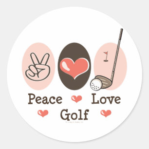 Adesivo Pau de Golfe do Peace Love
