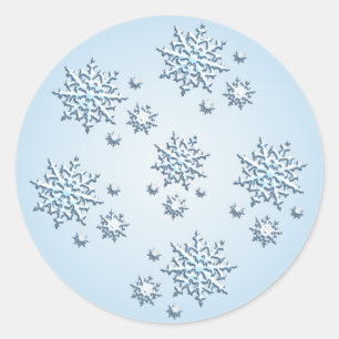 Adesivo Pau de neve branco-azul