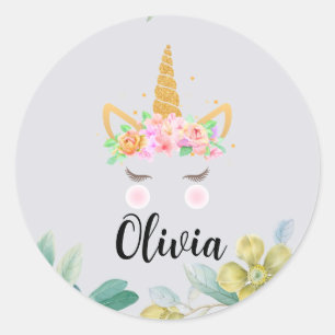 Adesivo Pau de unicórnio personalizado, presentes para cri