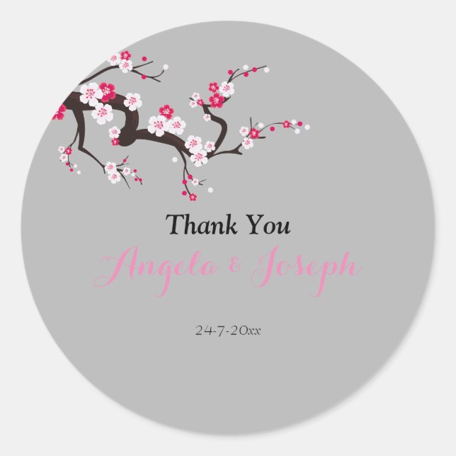 Adesivo Pau floral cor-de-rosa-flor (Frente)