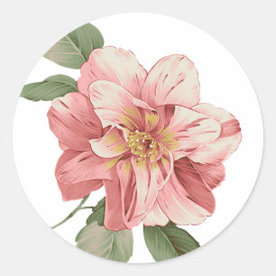 Adesivo Pau Floral Rosa/Selo