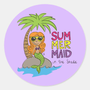 Adesivo Pau-Púrpura de Sereia de Verão