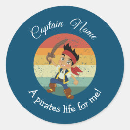 Adesivo Pau redondo clássico Pirata do Partido dos Jovens 