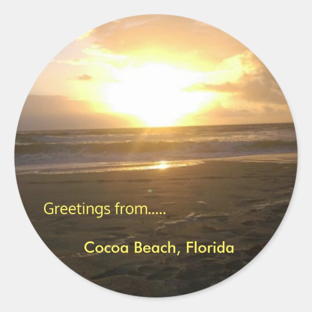 Adesivo Pau redondo clássico sunrise, brilhante (Frente)