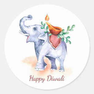 Adesivo Pau-redondo feliz Diwali clássico
