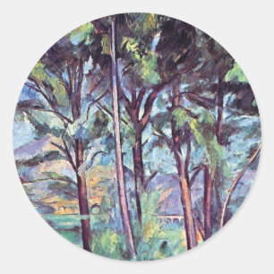 Adesivo Paul Cezanne - Pinheiros e Aqueduto Arte Fina