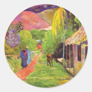 Adesivo Paul Gauguin Road no Taiti Vintage Fine Art