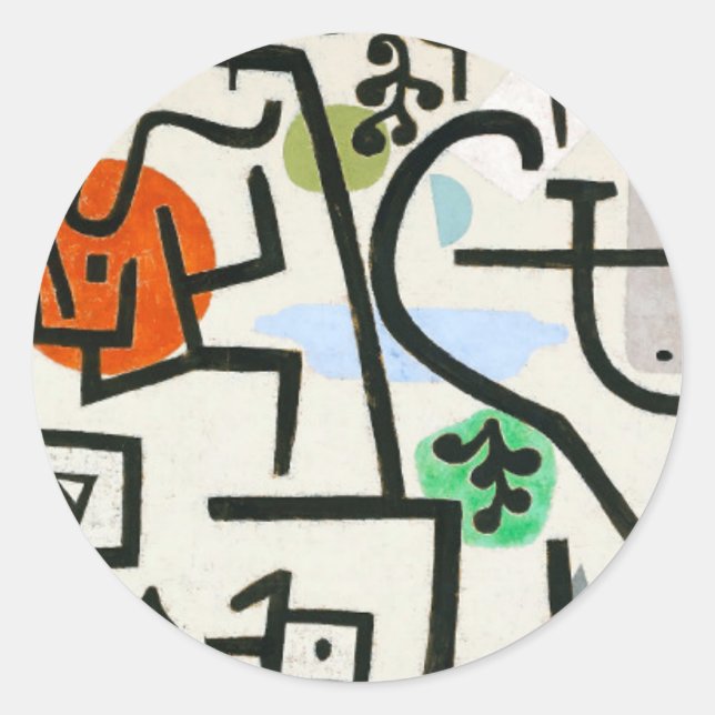 Adesivo Paul Klee Rich Harbor Expressionismo Abstrato (Frente)