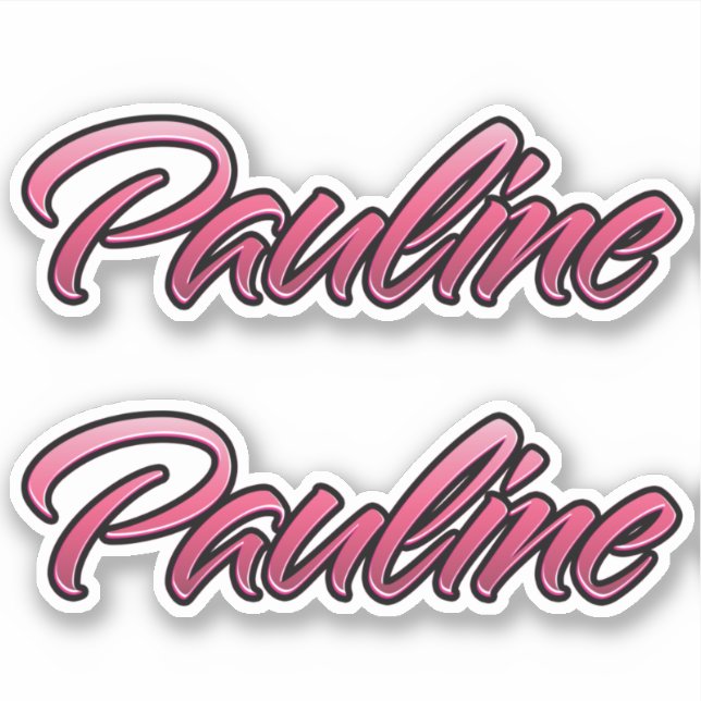 Adesivo Pauline faded pink Aufkleber Sticker Stickerset (Frente)