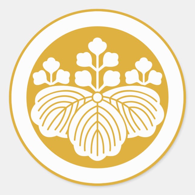 Adesivo Paulownia com 5&3 flores em círculo (Frente)