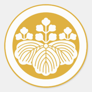 Adesivo Paulownia com 5&3 flores em círculo