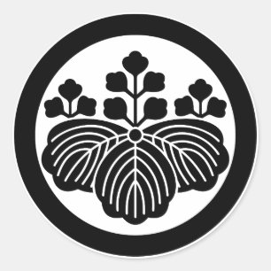 Adesivo Paulownia com flores 5&3 no círculo