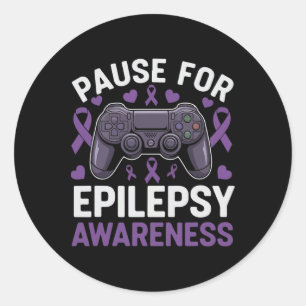 Adesivo Pausa Para Conscientização da Epilepsia Defesa do 