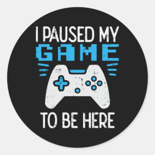 Adesivo Pausado Meu Jogo Controle de Videojogo Jogos Menin