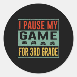 Adesivo Pausar Meu Jogo Para Estudante Do 3º Grau Ck Para 