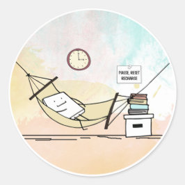Adesivo Pausar, Redefinir, Recarregar