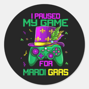Adesivo Pausou Meu Jogo Para O Jogo Mardi Gras Mardi Gra