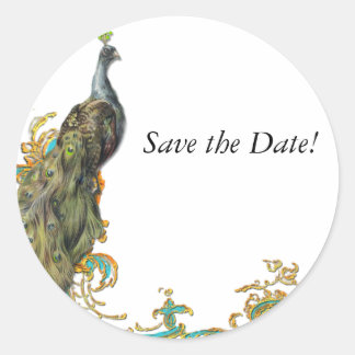 Adesivo Pavão e Dourado Filigre