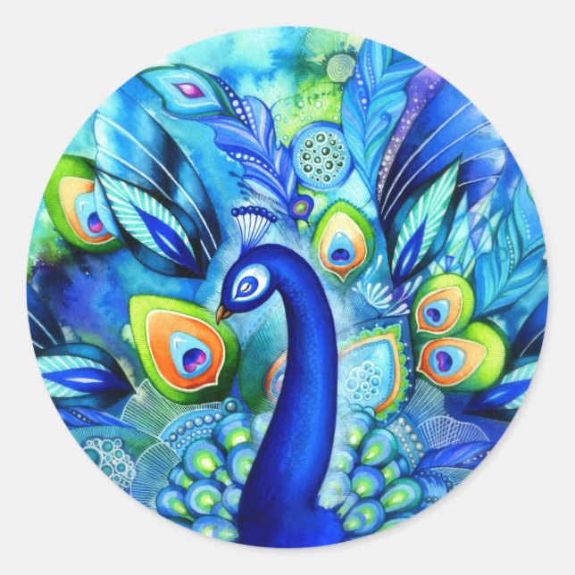 Adesivo Pavão no Bloom de Cheio (Frente)