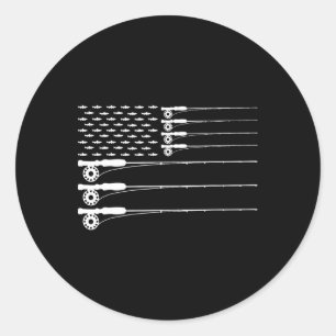 Adesivo Pavilhão Americano Pescar Rod Truta Patriota Homen