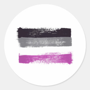 ADESIVO PAVILHÃO DE ORGULHO ASEXUAL PINTADO