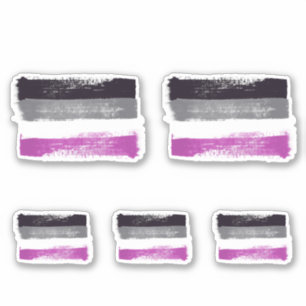 ADESIVO PAVILHÃO DE ORGULHO ASEXUAL PINTADO