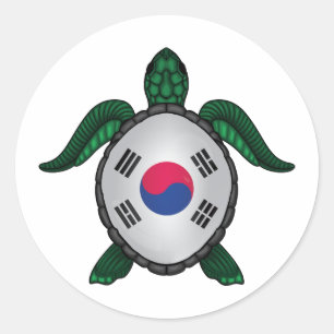 Adesivo pavilhão de tartaruga marinha da Coreia