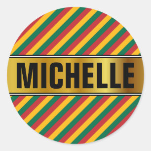 Adesivo Pavilhão do padrão de listras coloridas inspiradas