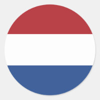 Pavilhão neerlandês Classic Round Sticker