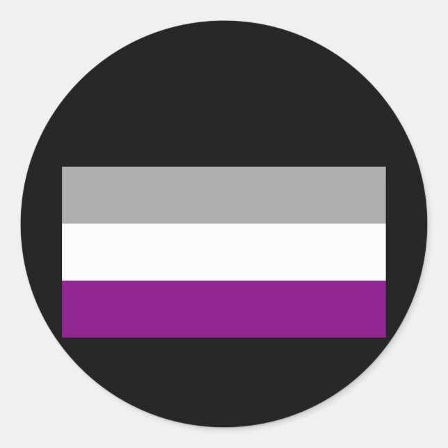 ADESIVO PAVILHÃO OFICIAL DE ORGULHO ASEXUAL (Frente)