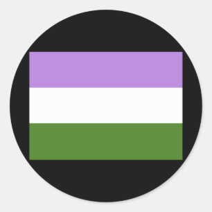 ADESIVO PAVILHÃO OFICIAL DE ORGULHO GENDERQUEER