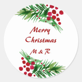 Adesivo Pavimento De Pinheiros Com Aquarela Pintada À Mão,