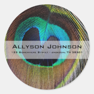 Adesivo Pavock Feather Address Stickers