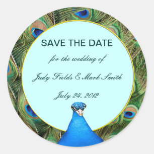 Adesivo Pavock Wedding The Date Stickers