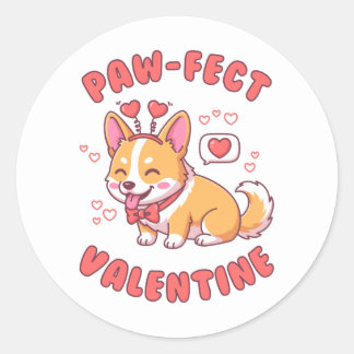 Adesivo Paw-Fect Valentine - Corgi Dog Valentine Gift