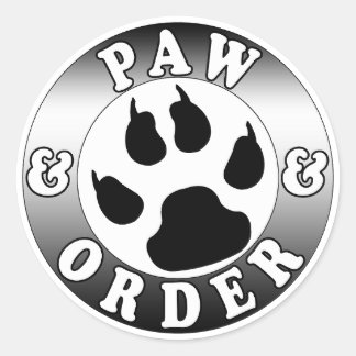 Adesivo Paw & Ordem Cachorro Engraçado Pata