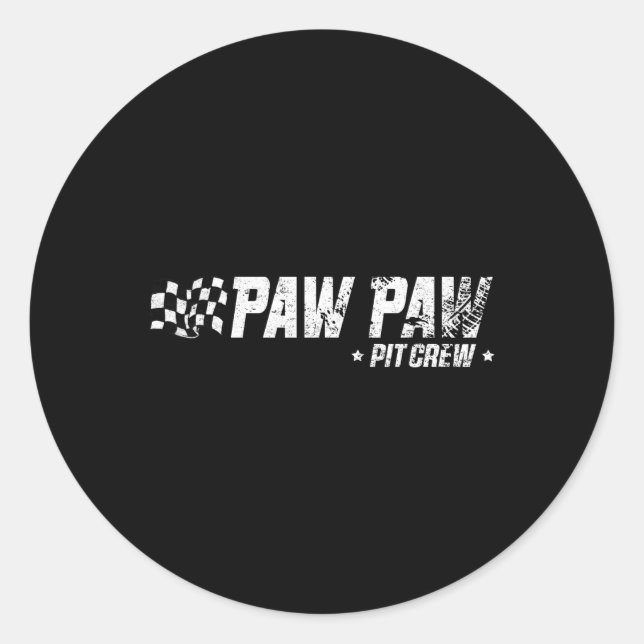 Adesivo Paw Paw T Crew Race Car Birthday Family Racing  (Frente)