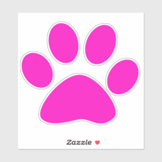 Adesivo Paw Prints Pattern Custom Cute Hot Pink